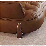 Диван двухместный кожаный с каркасом из массива дерева Medieval Furniture варинант исполнения - 3 | Loft Concept в Волгограде