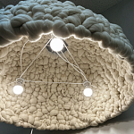 Вязаный подвесной светильник из шерсти Dome Wool Lamp  варинант исполнения - 4 | Loft Concept в Волгограде