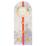 Часы погон МВД подарочные настольные из натурального камня Мрамор Military Clock варинант исполнения - 16 | Loft Concept в Волгограде
