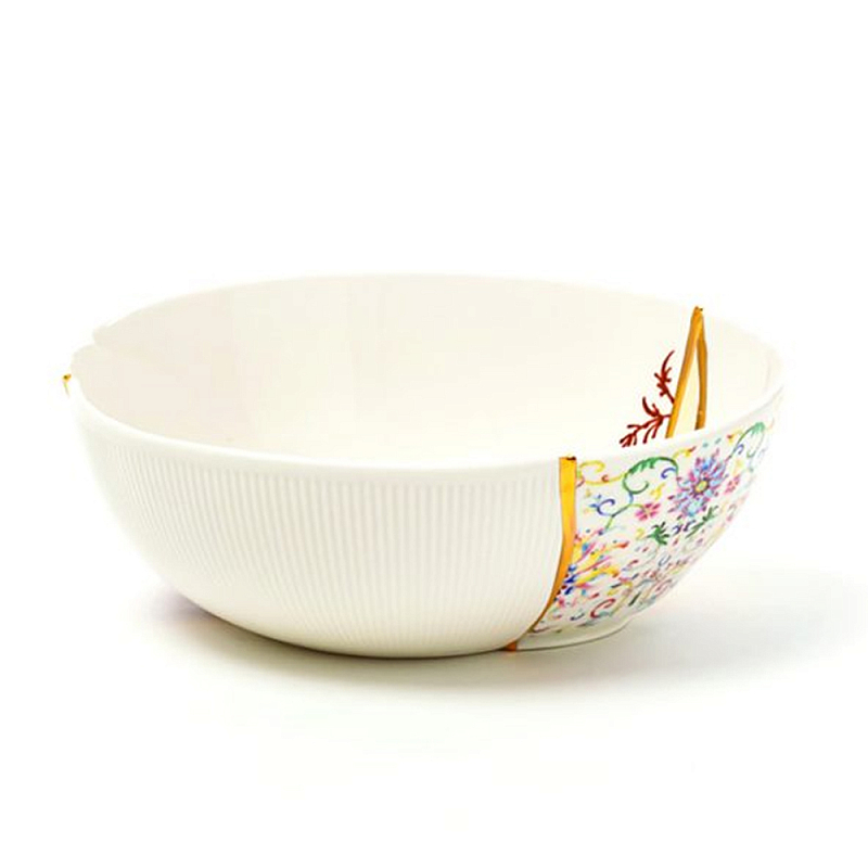 Салатник Seletti Kintsugi Белый Золотой Мульти Салатник Seletti Kintsugi Белый Золотой Мульти в Волгограде | Loft Concept