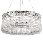 Круглая люстра с хрустальными подвесками хром Crystal Art Chrome Chandelier 12 варинант исполнения - 1 | Loft Concept в Волгограде