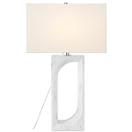 Настольная лампа на прямоугольном корпусе с тканевым абажуром One Piece Support варинант исполнения - 2 | Loft Concept в Волгограде