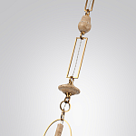 Подвесной светильник с круглым прозрачным плафоном и декоративной каменной вставкой Tectona  варинант исполнения - 6 | Loft Concept в Волгограде