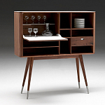 Дизайнерский комод-буфет на высоких ножках с выдвижными ящиками и открытыми полками Joshar варинант исполнения - 3 | Loft Concept в Волгограде