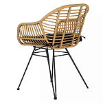 Стул с ротанговым плетением Wicker Half Chair с подлокотниками варинант исполнения - 3 | Loft Concept в Волгограде