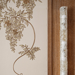 Обои с вышивкой ручной работы Deco Wisteria ﻿Midas colourway on Liso Pearl wool sateen варинант исполнения - 5 | Loft Concept в Волгограде