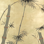 Обои ручная роспись Bamboo Dark Lacquer on Deep Rich Gold gilded tea paper варинант исполнения - 1 | Loft Concept в Волгограде