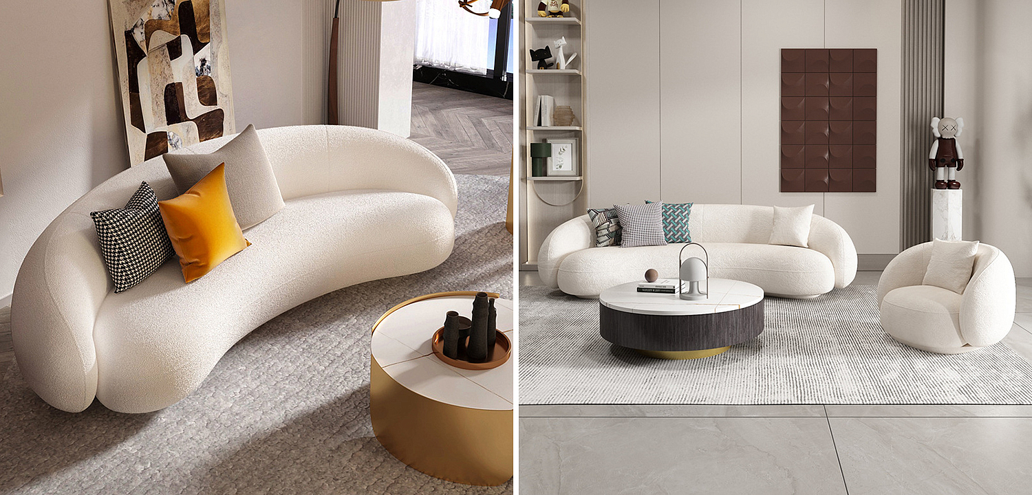Диван Miah White Boucle Collection Sofa Диван Miah White Boucle Collection Sofa - Loft-Concept в Волгограде