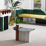 Дизайнерский журнальный стол с рельефным основанием Dutynor варинант исполнения - 4 | Loft Concept в Волгограде