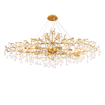 Люстра круглая подвесная с декором в виде ветвей и прозрачных подвесок из стекла в форме капель Droplet Chandelier варинант исполнения - 1 | Loft Concept в Волгограде