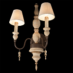 Бра с двумя конусовидными белыми тканевыми абажурами Terrain варинант исполнения - 4 | Loft Concept в Волгограде