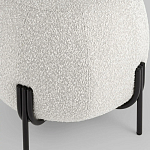 Пуф в ткани букле молочного цвета Pikelet варинант исполнения - 4 | Loft Concept в Волгограде