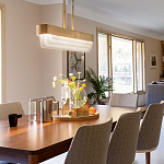 Люстра подвесная прямоугольная цвета латунь Kichler варинант исполнения - 8 | Loft Concept в Волгограде