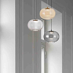 Подвесной светильник с янтарным рифленым стеклянным плафоном Ferm Living варинант исполнения - 8 | Loft Concept в Волгограде