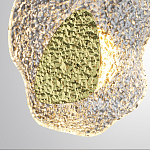 Бра с рельефным волнообразным стеклянным плафоном и вставкой из мрамора Liquid Stone варинант исполнения - 5 | Loft Concept в Волгограде