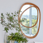 Ассиметричное зеркало в дубовой раме Infinity Symbol варинант исполнения - 2 | Loft Concept в Волгограде