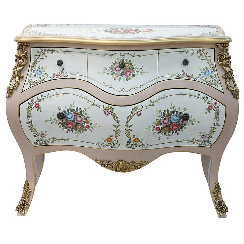 Комод Rococo Reminder Белый Золотой в Волгограде | Loft Concept 