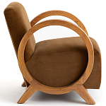 Кресло с круглыми деревянными подлокотниками Modesto Chair варинант исполнения - 3 | Loft Concept в Волгограде