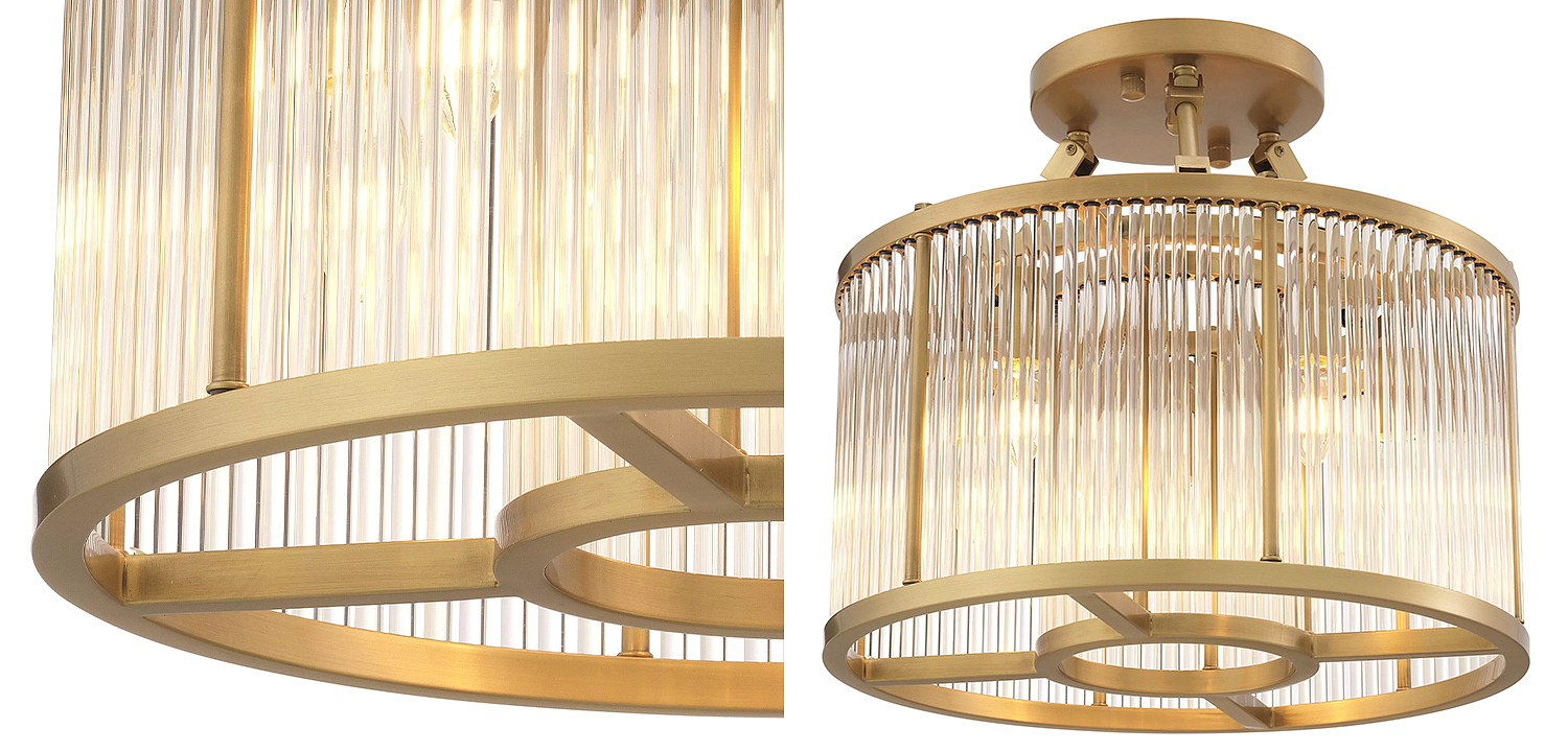 Потолочный светильник Eichholtz Ceiling Lamp Bernardi S Brass Потолочный светильник Eichholtz Ceiling Lamp Bernardi S Brass - Loft-Concept в Волгограде