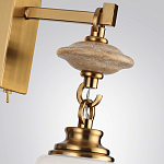 Бра со стеклянным плафоном конусообразной формы и декоративной вставкой из джута Tectona  варинант исполнения - 6 | Loft Concept в Волгограде