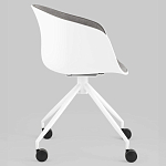 Офисное кресло из пластика с мягким сиденьем Eggshell Grey варинант исполнения - 4 | Loft Concept в Волгограде