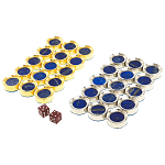 Нарды настольные из натурального камня лазурит и долерит Backgammon from Stone варинант исполнения - 11 | Loft Concept в Волгограде