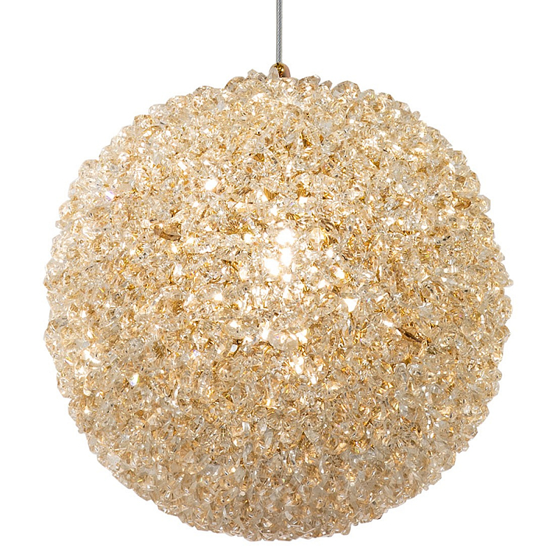 Подвесной хрустальный светильник шарообразной формы Amber Crystal Hanging Light 22 Золотой Прозрачное Стекло Янтарный Подвесной хрустальный светильник шарообразной формы Amber Crystal Hanging Light 22 Золотой Прозрачное Стекло Янтарный в Волгограде | Loft Concept