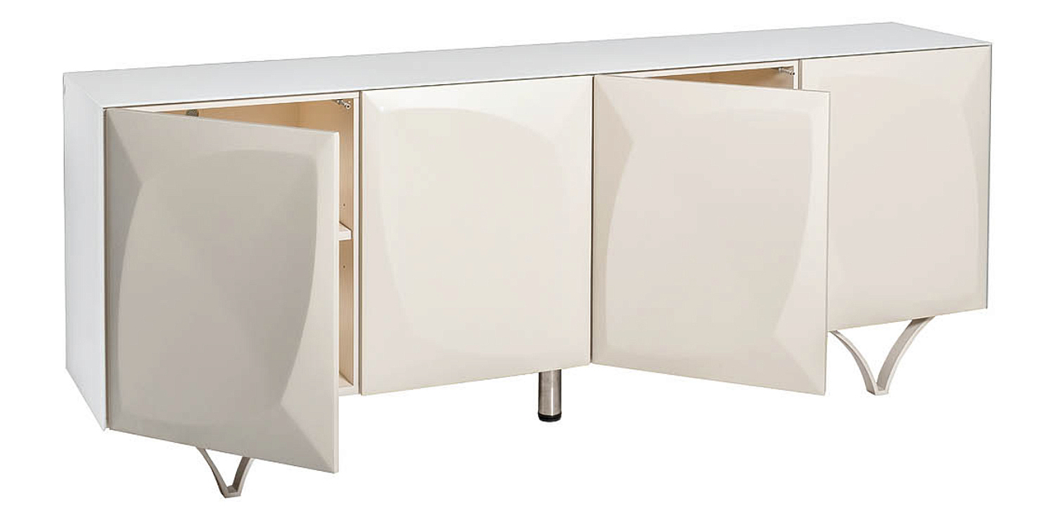 Комод с рельефным фасадом White Orchid Rectangular Белый Комод с рельефным фасадом White Orchid Rectangular Белый - Loft-Concept в Волгограде