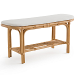 Скамья из ротанга с подушкой Manlio Rattan Bench варинант исполнения - 1 | Loft Concept в Волгограде