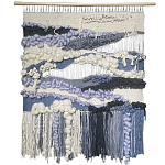 Современное ткачество гобелен в синих оттенках Blue Undine II варинант исполнения - 4 | Loft Concept в Волгограде