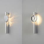 Бра с круглым зеркальным диском на прямоугольном соновании Reflection Circle Glow варинант исполнения - 3 | Loft Concept в Волгограде