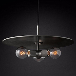 Люстра Utilitaire Disk Triple Pendant Black