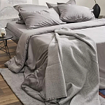 Плед из шерсти мериноса серого цвета 130×180 см Gray Waves варинант исполнения - 8 | Loft Concept в Волгограде