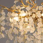 Люстра подвесная золотого цвета с декоративными ветвями и прозрачными рельефными подвесками FAIRYTREE Light варинант исполнения - 5 | Loft Concept в Волгограде