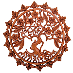 Панно из дерева круглое Sakura Panel With Trees варинант исполнения - 1 | Loft Concept в Волгограде