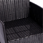 Обеденный комплект из искуственного ротанга Vintara черный варинант исполнения - 6 | Loft Concept в Волгограде