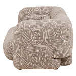 Дизайнерский двухместный диван с мягкими спинкой и подлокотниками светло-коричневый с принтом Madelaine Sofa Cocoa варинант исполнения - 4 | Loft Concept в Волгограде