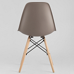Пластиковый стул на ножках из массива бука Eames Cappuccino варинант исполнения - 5 | Loft Concept в Волгограде
