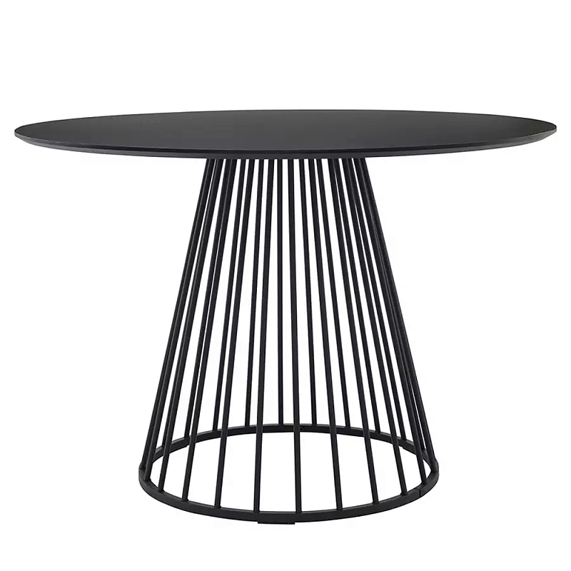 Круглый обеденный стол с основанием в виде конуса Dining table in Loft Style Черный Круглый обеденный стол с основанием в виде конуса Dining table in Loft Style Черный в Волгограде | Loft Concept