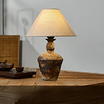 Настольная лампа с керамическим фактурным основанием и тканевым абажуром Eastern Tale варинант исполнения - 5 | Loft Concept в Волгограде