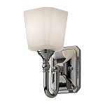 Бра для ванных комнат с белым матовым плафоном квадратной формы на основании цвета хром Feiss варинант исполнения - 1 | Loft Concept в Волгограде