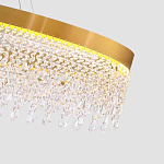 Люстра подвесная овальная с хрустальными подвесками Crystal Art  варинант исполнения - 2 | Loft Concept в Волгограде