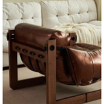 Кресло-диван кожаное на деревянном каркасе Medieval Furniture варинант исполнения - 5 | Loft Concept в Волгограде