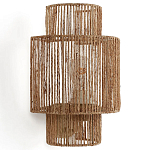 Бра с плетенным из джута плафоном Jutti H30 см варинант исполнения - 1 | Loft Concept в Волгограде