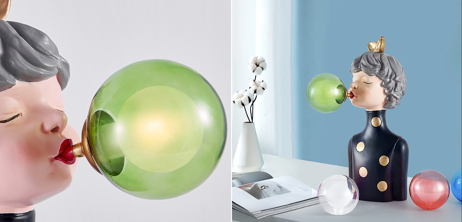 Настольная лампа Bubble Gum Table Lamp green Настольная лампа Bubble Gum Table Lamp green - Loft-Concept в Волгограде