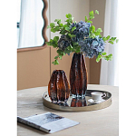 Ваза стеклянная янтарного цвета с текстурированным силуэтом Carambola варинант исполнения - 6 | Loft Concept в Волгограде