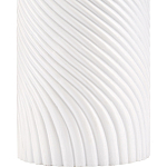 Настольная лампа с белым фактурным корпусом и черным абажуром Twisted варинант исполнения - 1 | Loft Concept в Волгограде