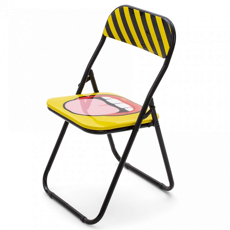 Стул Seletti Folding Chair Tongue Желтый Черный Стул Seletti Folding Chair Tongue Желтый Черный в Волгограде | Loft Concept