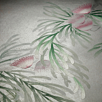 Обои ручная роспись Silk Tree Colourway SC-92 on Crackled Silver on Shell Pink metallic silk варинант исполнения - 3 | Loft Concept в Волгограде