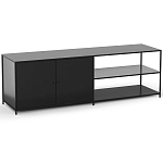 ТВ-тумба из металла с 2-мя дверцами и полками Damian Metal TV Stand варинант исполнения - 2 | Loft Concept в Волгограде